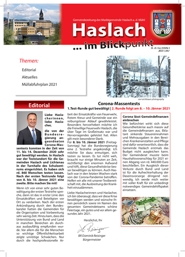 Vorschaubild Gemeindezeitung Dez. 20